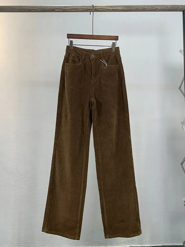 Женские джинсы, однотонные модные прямые свободные брюки на молнии с высокой талией