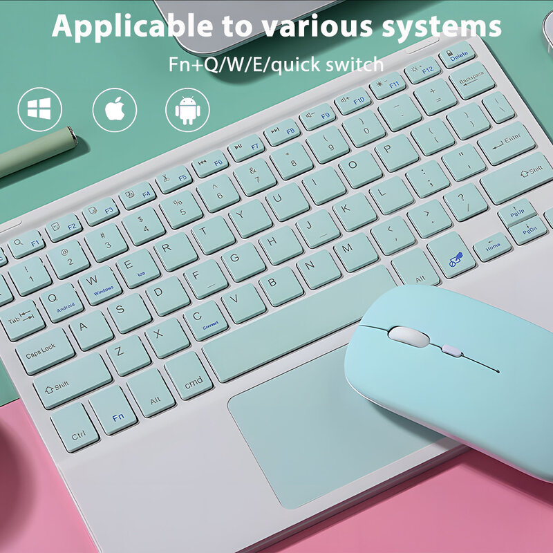 Беспроводная клавиатура с тачпадом CASEPOKE для iPad для Xiaomi Samsung Huawei Android iOS Windows Bluetooth клавиатура и мышь