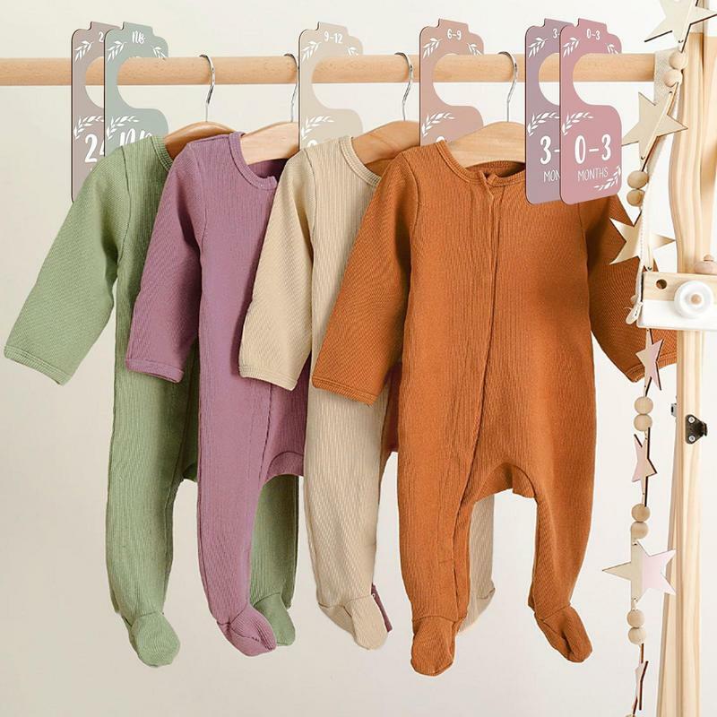 Baby Closet Wooden Clothes Organizer, Tamanho Hanger, Divisórias para Quarto, Recém-nascido a 24 Meses, 8 Pcs