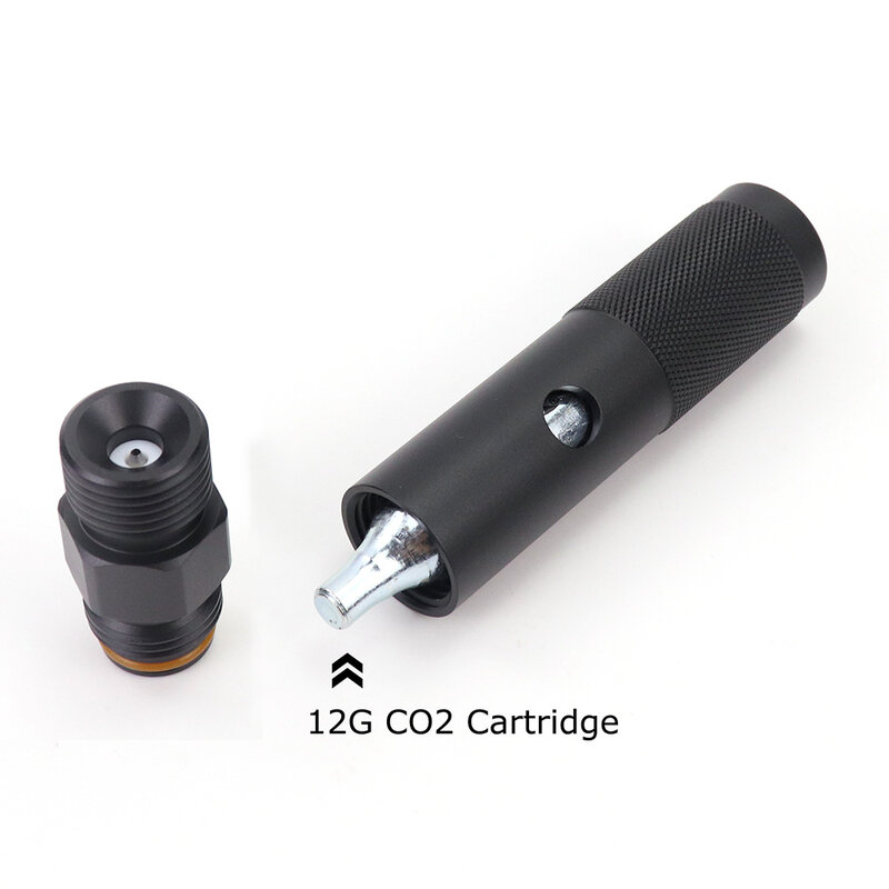 Quick Change 12g CO2 Cartridge Adapter Adaptor With Standard CO2 Tank Thread (G1/2-14 Or 0.825"-14NGO)