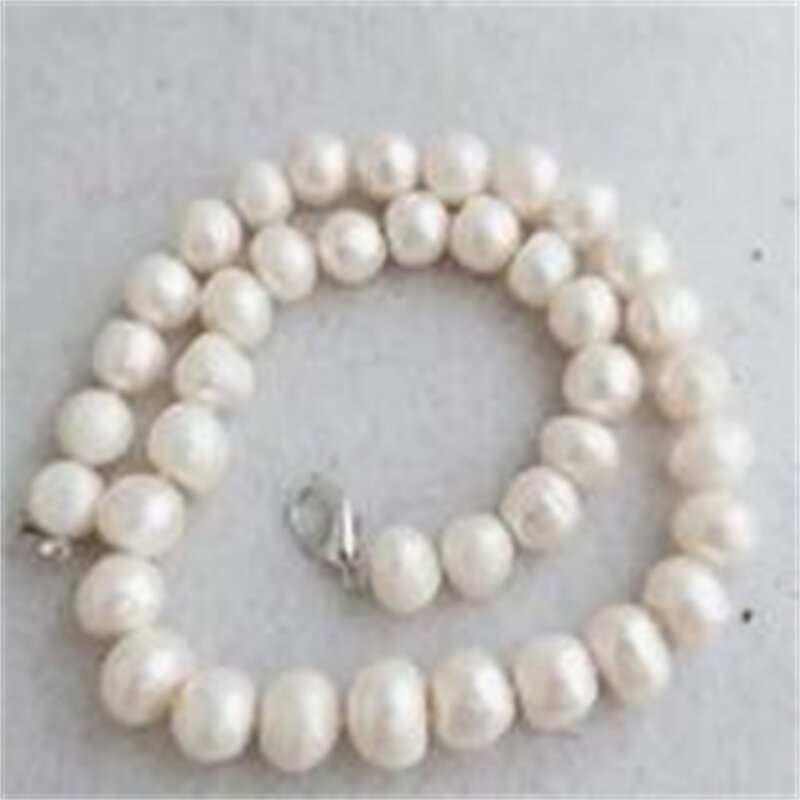 WOW 16 "12-14 MM collana di perle di cultura d'acqua dolce bianca 50 CM (nota/imperfetta)