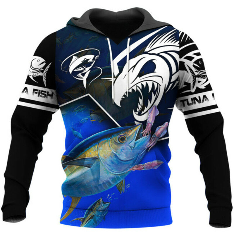 Engraçado animal baixo marlin pesca fisher camo newfashion streetwear harajuku 3dprint hoodies
