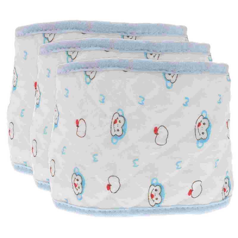 Belly Band ajustável dos bebês, cintos de cordão umbilical, algodão ecológico para o bebê, umbigo masculino, recém-nascido, 3 pcs
