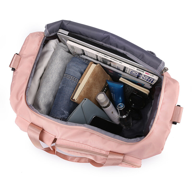 LOERSS Large Capacity Folding Travel Bags Waterproof Luggage Handbag Nylon Multifunctional Travel Duffle for Women Yoga Gym Bags