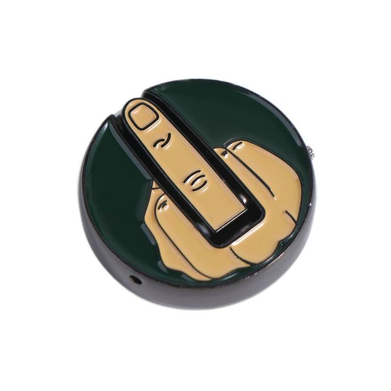 Dedo médio Golf Ball Marker, Engraçado Golf Bolas Marcadores, Metal Cap