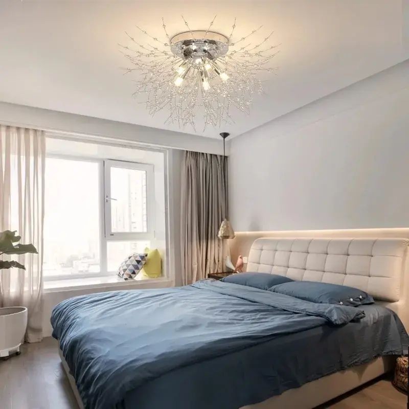 Dandelion Crystal LED Ceiling Light, Modern Decoration, Living Room, Dining Room, Home Indoor Lighting, Kitchen, Bedroom