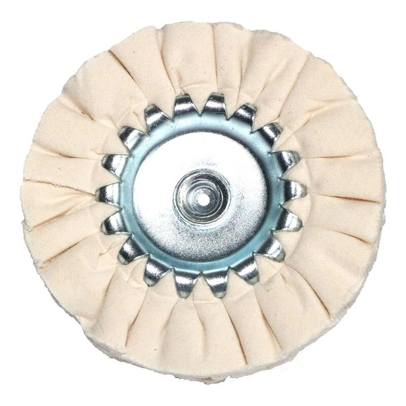 Buffs roda de polir para casa 80mm pano de polir algodão vias aéreas viés abertas roda de polimento branco para jóias de metal