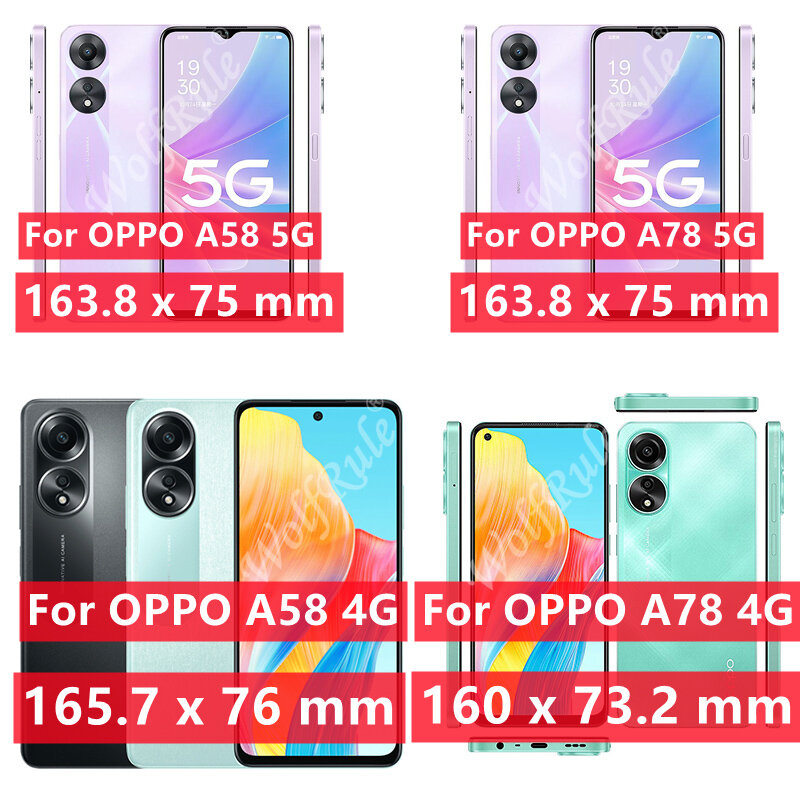 6-in-1 For OPPO A18 Glass For OPPO A18 Tempered Glass 9H HD Full Cover Glue Protective Screen Protector OPPO A18 A 18 Lens Glass