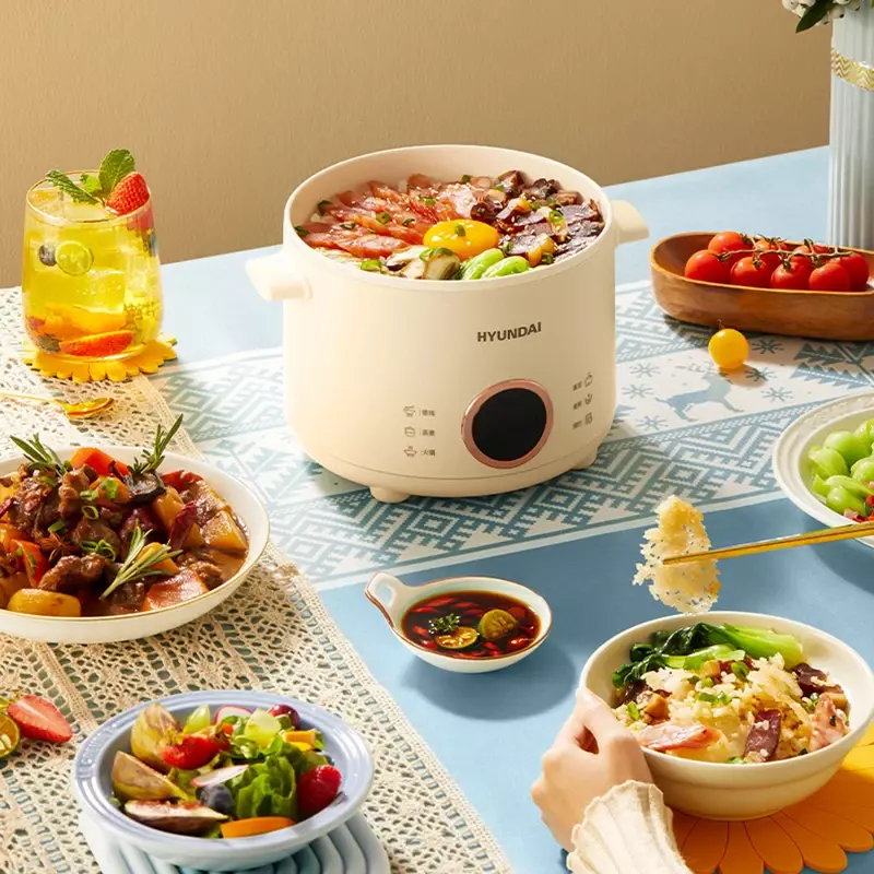 Электрическая рисоварка 2,0 л, мини-мультиварка, Ланч-бокс, рисоварка, антипригарная электрическая сковорода, пароварка для еды