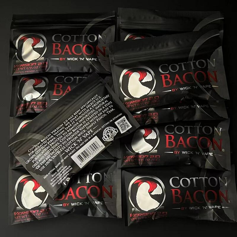 10Pack Organic Bacon Cotton 2.0 Version MTL/BoRo/RDL/DL/Mesh Cotton Thread Prime For BB Billet BOX AIO /Tank Moisteners