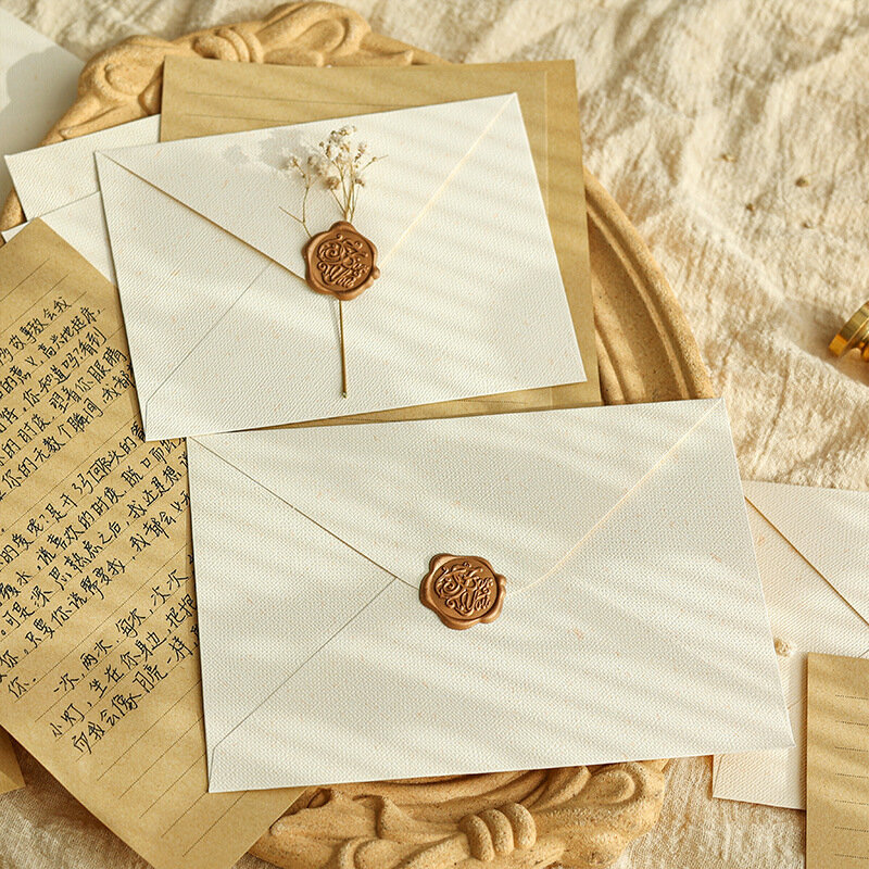 Enveloppes Western Vintage, Enveloppe pour Lettres, InPorter de Mariage, Tissage de Chanvre, Bas, 19x13cm, Lot de 10 Pièces