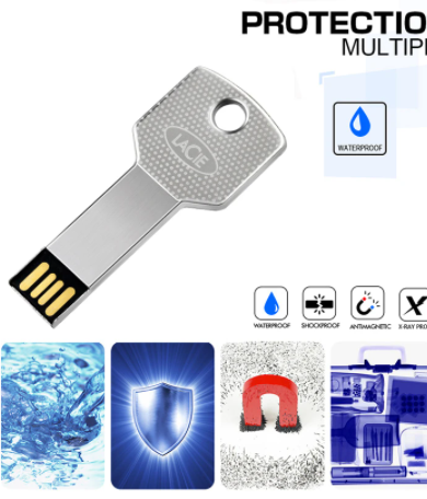 Huiteng Sleutel Usb Flash Drive Metalen Pen Drive 128Gb 256Gb Memory Stick 64Gb Waterdichte Pendrive U Stick Cadeau
