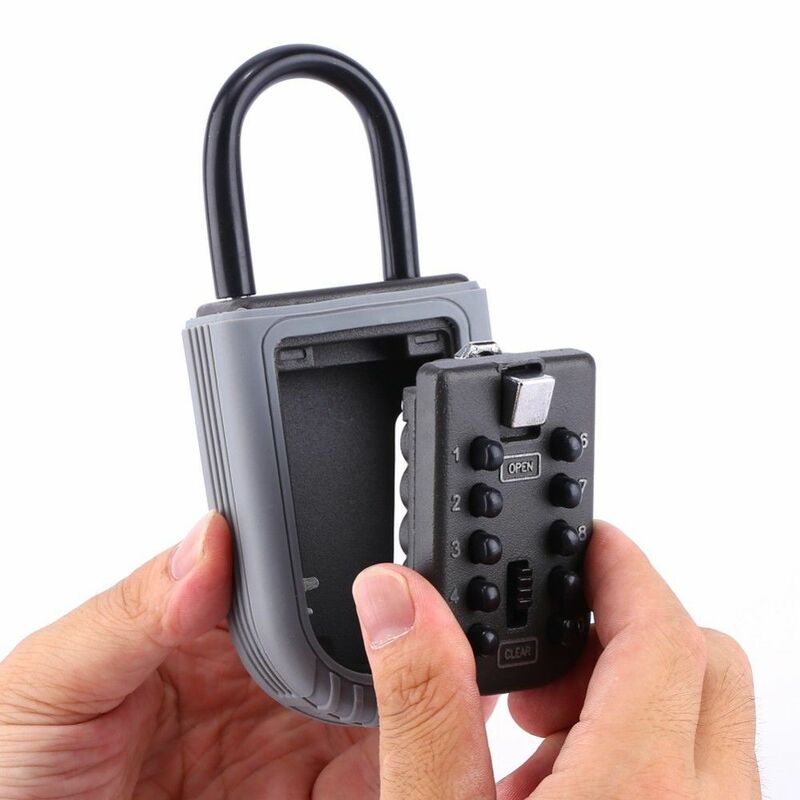 Portable Key Safe Box Wall-mounted Metal Safebox Outdoor Waterproof Storagebox BH002 Anti-theft Digital Button Password Keysafe