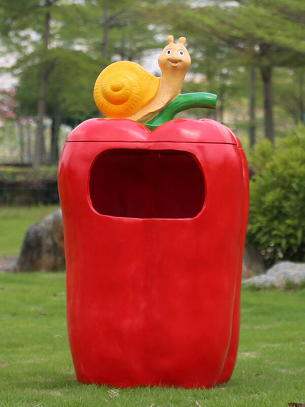 Outdoor Trash Can Sculpture,Corn Statue,Garden Landscape,Kindergarten Scenic Area Decoration,Fruit,Vegetable,Pineapple Decor