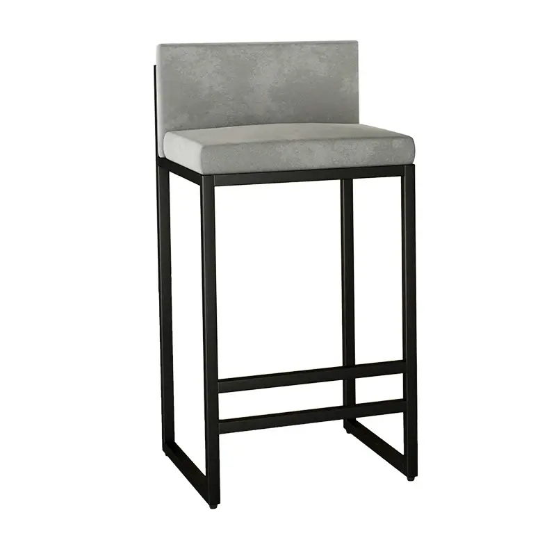 Design simples Nordic Metal Bar Chair, Gold Coffee Counter Chair, Ilha Cinzenta, Sandalye Cadeira Stuhl, Varanda Móveis, HD50BY