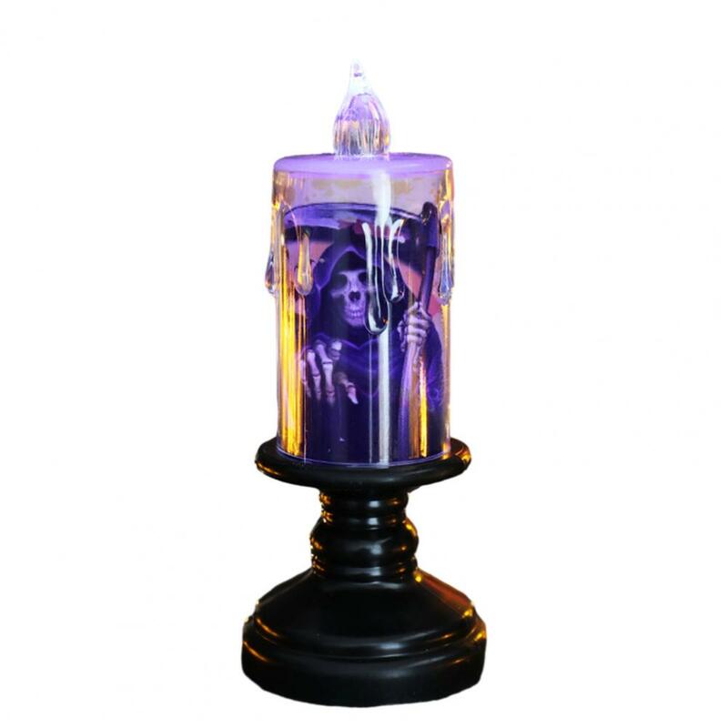 Свеча на Хэллоуин, искусственные черепа, тыквы, призраки, модель, работающая от батареек, искусственная свеча, лампа для дома