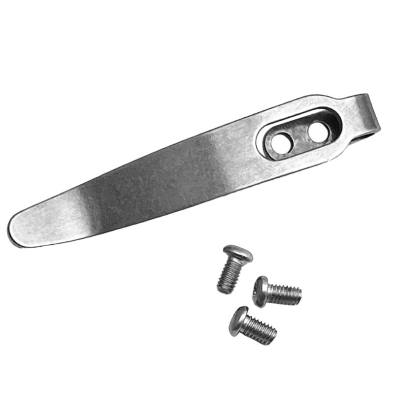الفولاذ المقاوم للصدأ طية سكين جيب كليب المشبك الخلفي مع 3pcs 2.5 مسامير DIY