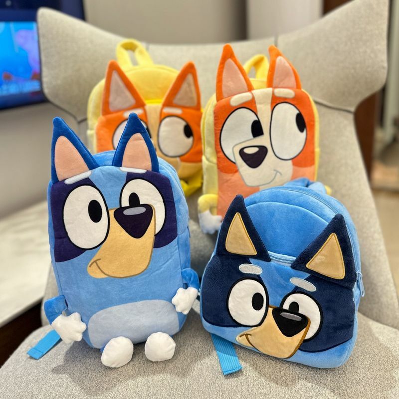 Bluey Family Kawaii Bingo Cartoon Cute Plush Backpack Children's Schoolbags Anime Peripheral Girl Children Holiday Toy Gifts