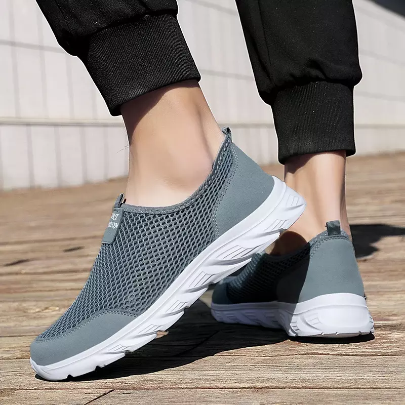New Mesh Loafers Men Casual Shoes Breathable Slip on Male Casual Sneakers Anti-slip Men's Flats Outdoor Walking Shoes Size 38-46