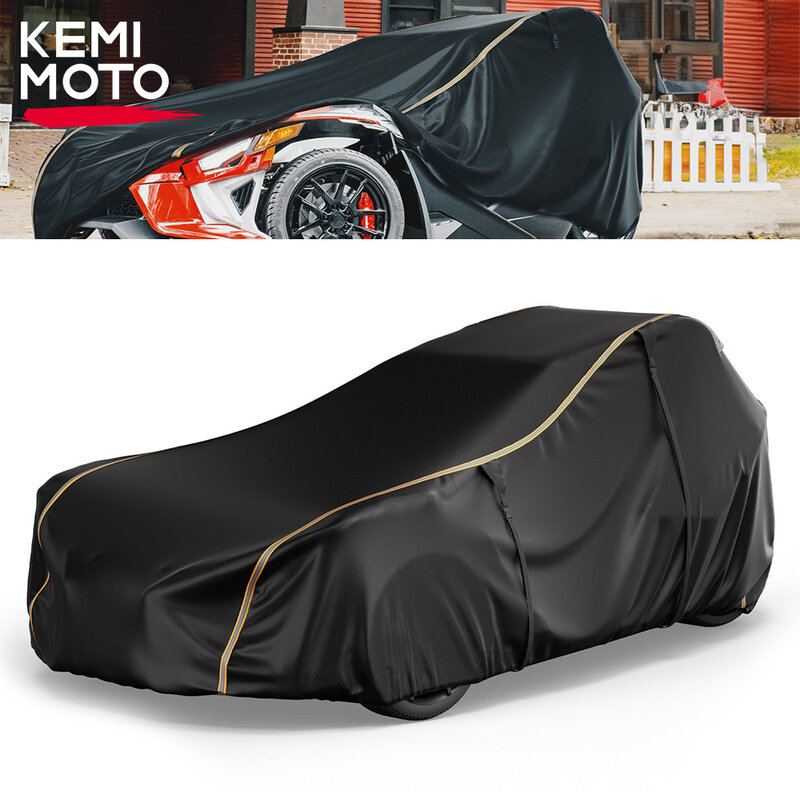 KEMIMOTO Full Cover Vehicle Storage Cover 420D UV50+ Waterproof Compatible with Polaris Slingshot R S1 S SLR SL Outdoor Indoor