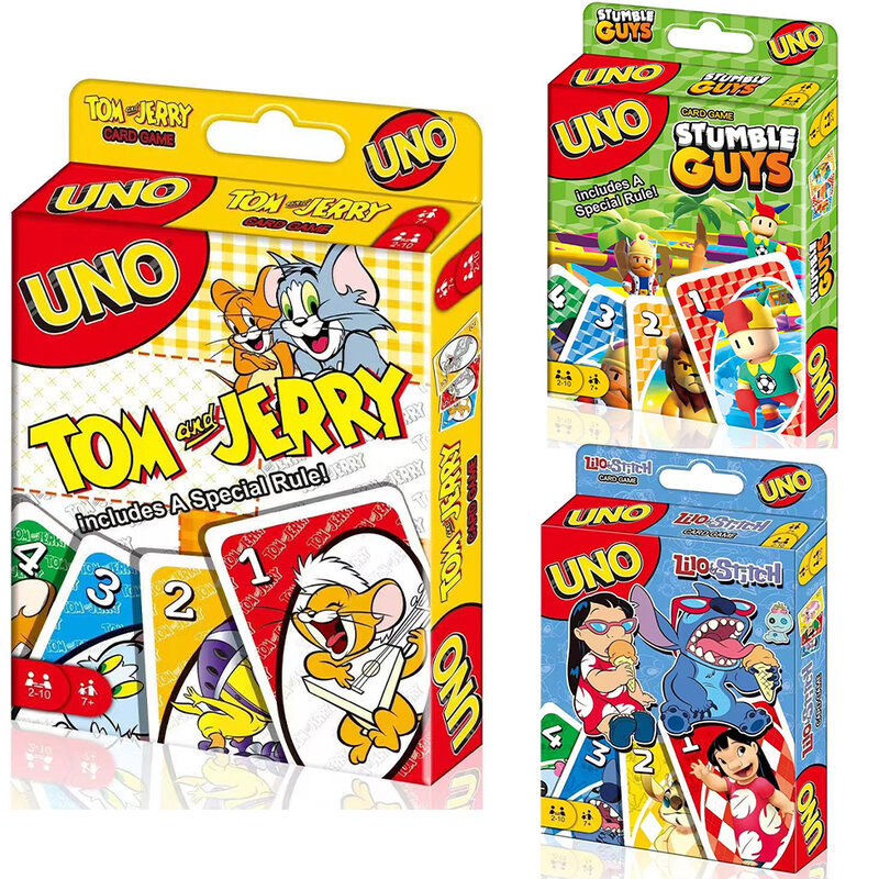 ONE FLIP! uno tom and jerry Board Games Playing Card UNO No mercy Card Christmas Table Game for Children Adults Kid Birthday Gif