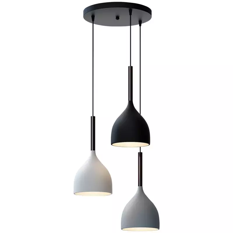 Lampu gantung aluminium dekorasi kayu, lampu gantung Modern untuk dekorasi rumah Bar meja makan dapur