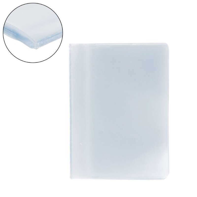 Q1QA-bolsa transparente de plástico PVC, organizador de bolsillo para tarjetas de crédito, identificación y nombre
