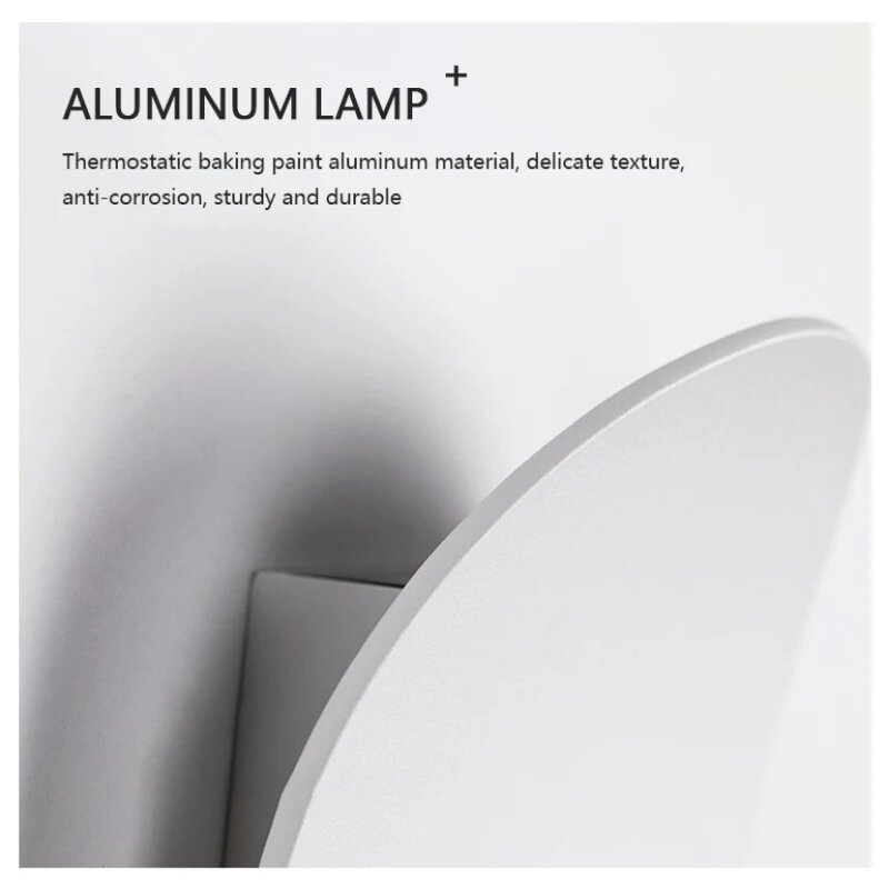 Lampu Dinding LED dalam dan luar ruangan IP65 tahan air putih/hitam lampu rumah minimalis Modern aluminium lampu taman AC85-265V