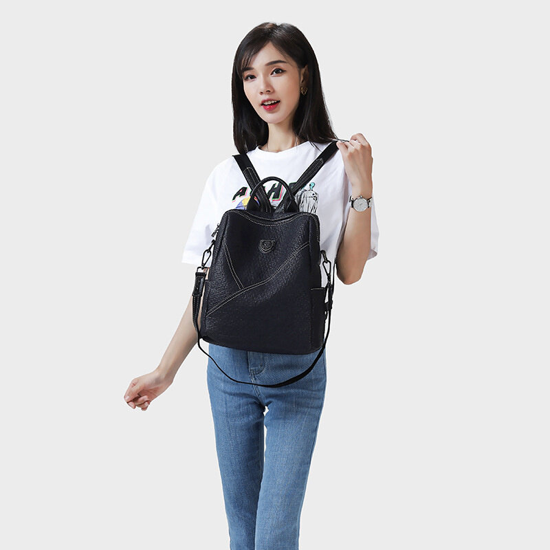 Genuine Leather Women Backpack High Quality Waterproof Backpacks For Teenage Girls Anti-theft Female Travel Bag Mochila