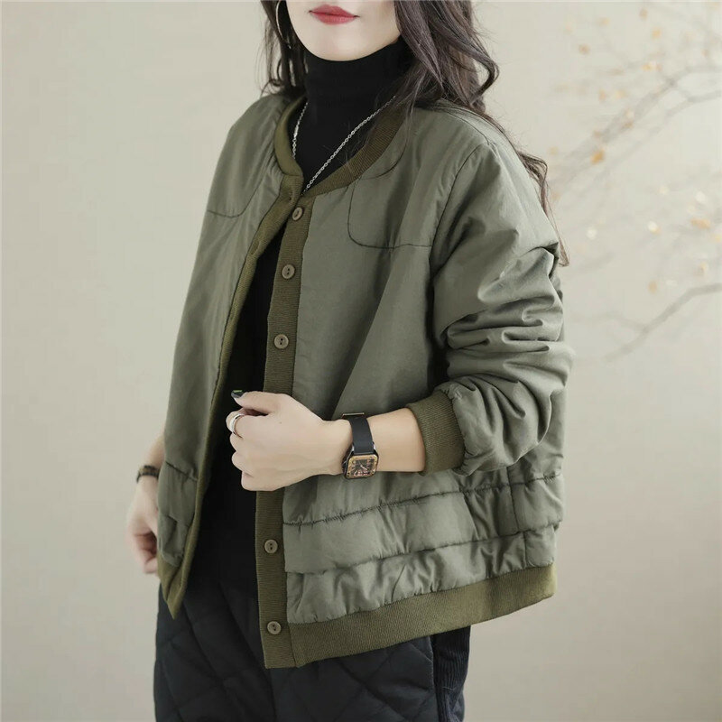 Mode Herbst Winter Baumwolle gepolsterte Kleidung Frauen leichte warme Baumwolle Mantel koreanischen Stil lose Freizeit jacke weibliche Tops