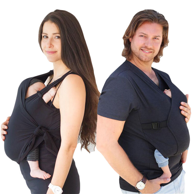 T-shirt kangourou multifonction pour femme, vêtements parent-enfant, tenue confortable pour maman, gilet pour bébé, été