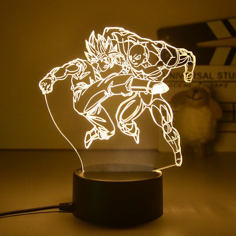 Luz Nocturna LED de Dragon Ball, figura de Monkey King Goku, adorno Super Saiyan, regalos de cumpleaños y Navidad