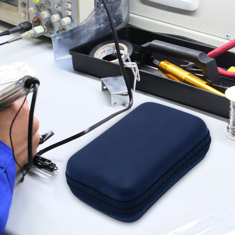 Xin Tester Hard EVA cassetta portautensili per multimetro, maglia porta borsa portaoggetti impermeabile in pelle 152*85*45mm/6x3.4x1.8in