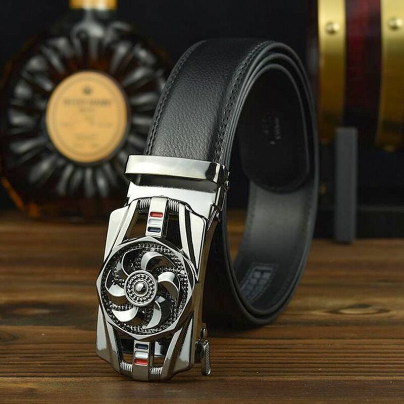 Rotating Time To Run Belt Buckle Luxury Design Headless Man Belt Automatic Buckle Sports Car Model Business Pants Buckle