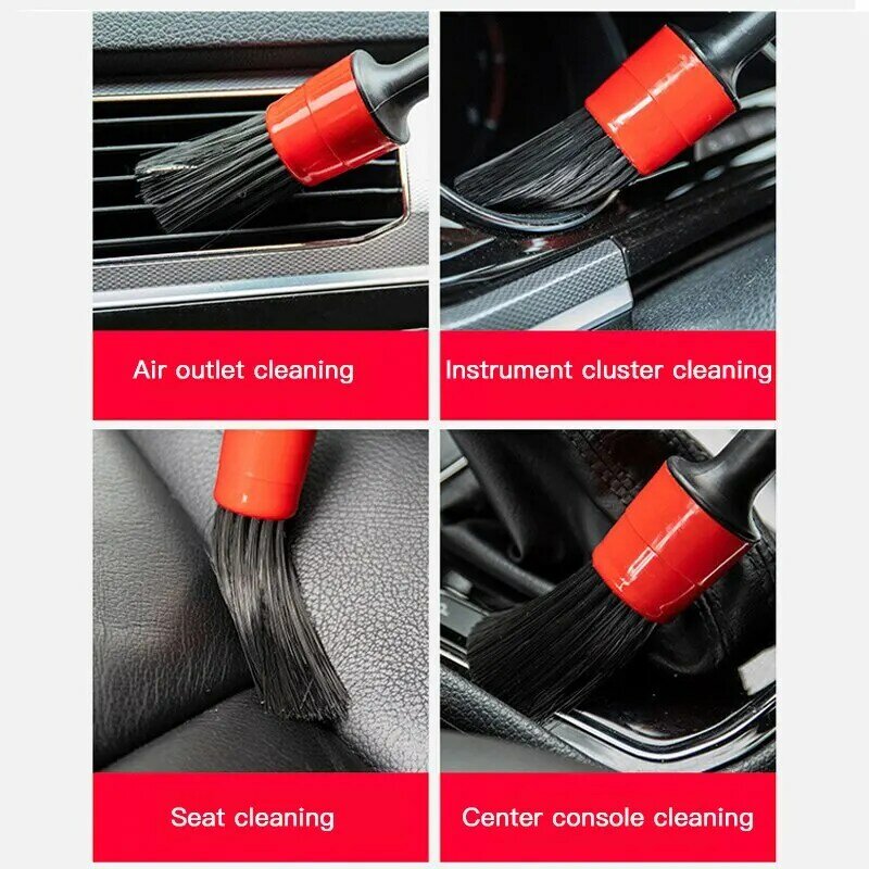 Dettagli della spazzola dell'autolavaggio piccoli strumenti per la pulizia degli interni automobilistici spazzola per la pulizia dell'uscita dell'aria del condizionatore d'aria