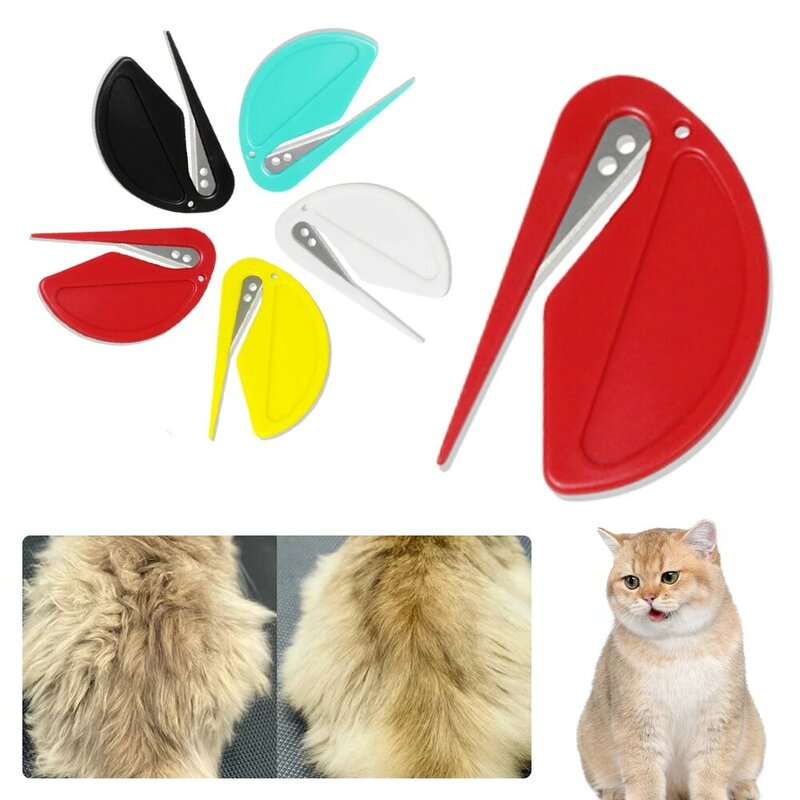 Dog Undercoat Comb Letter Opener Wrapping Paper Cutter Sliding Cutter For Christmas Pet Open Knot Comb For Cat Pet Accessories