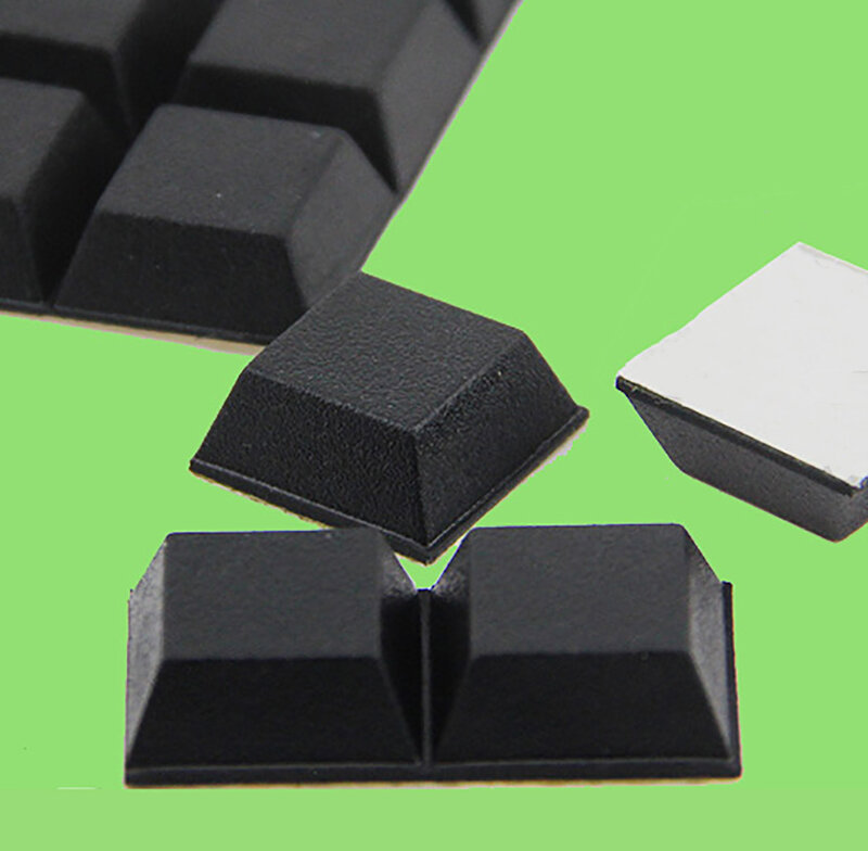 5-100Pcs 20*20*8mm Black Square Rubber Feet Pad Self-adhesive Anti-Slip Pads Seal Gasket