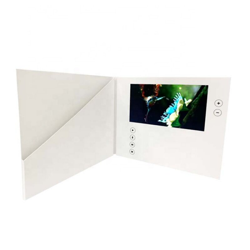Kustom 7 inci Softcover Digital Lcd Video brosur untuk lingkungan brosur