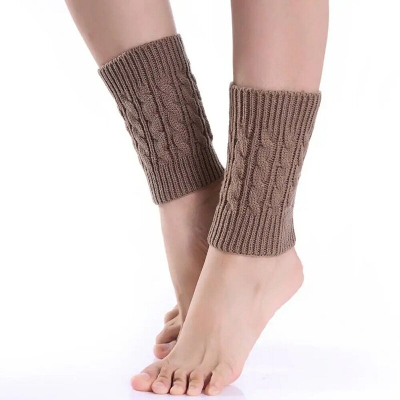 Kurze Stiefel Socken Herbst Wolle Lolita für Mädchen für Frauen Bein warme Socken Twist Beinlinge Knie abdeckung Fuß abdeckung