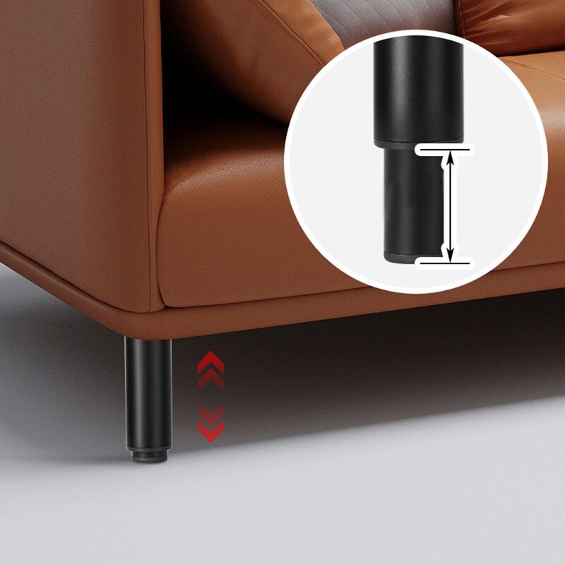 Kaki furnitur kaki meja baja karbon tahan lama, perangkat keras furnitur tugas berat pengganti kaki tempat tidur Sofa 12/18cm tinggi dapat disesuaikan