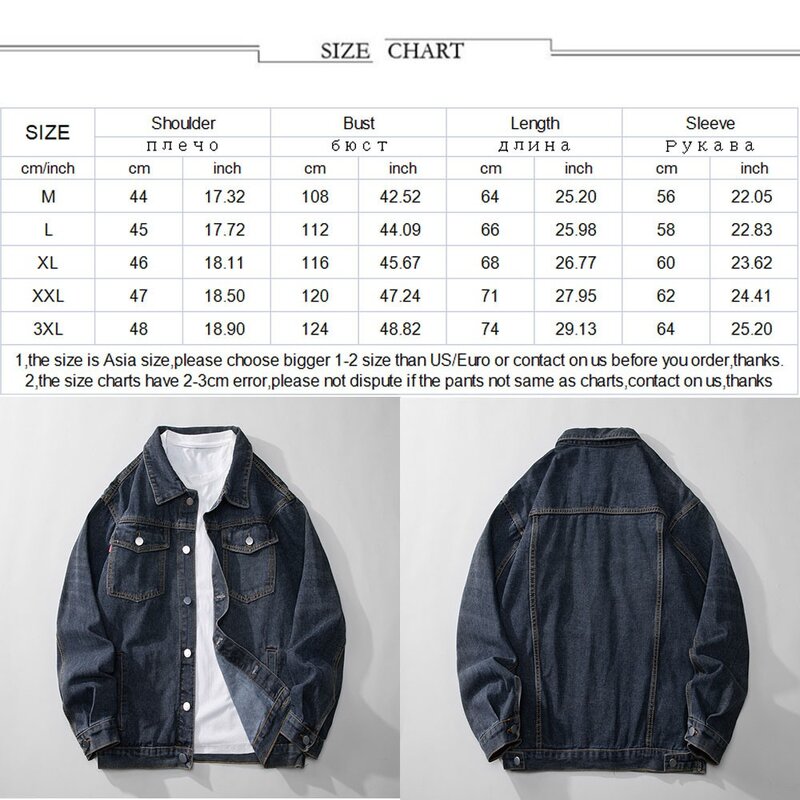 Retro Blue Denim Jacket For Men Sand Wash Spring Autumn Soft Jeans Streetwear Single Breasted Chaquetas Hombre Masculina Coats