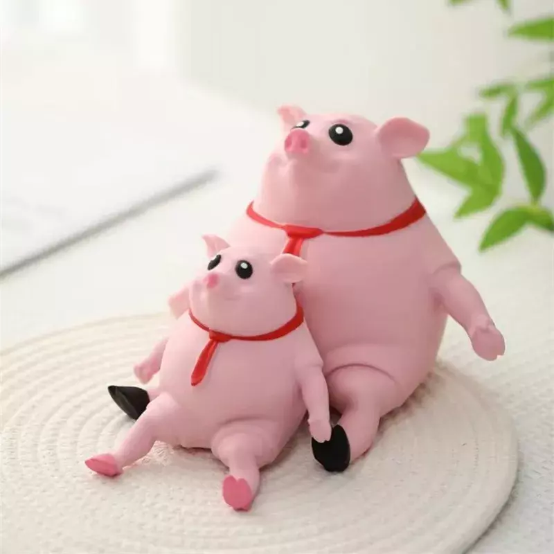 Children's Decompression Toys Creative Spread Powder Skin Pig Funny Inspirational Red Scarf Office Pinch Music Vent Gift Kid