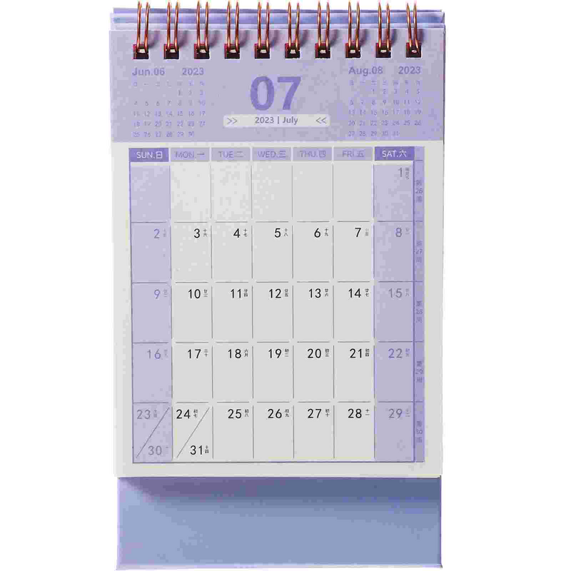 Desktop Month Calendar Office Pink Retro Decor Household Table Calendar Home Accessory Calendar