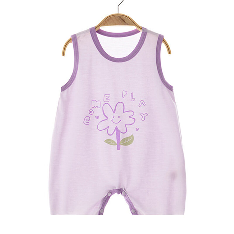 Baby Romper Summer Thin Type Sleeveless Cute Pattern Newborn Clothes 0-12 Months Baby Boy Girl Onesie