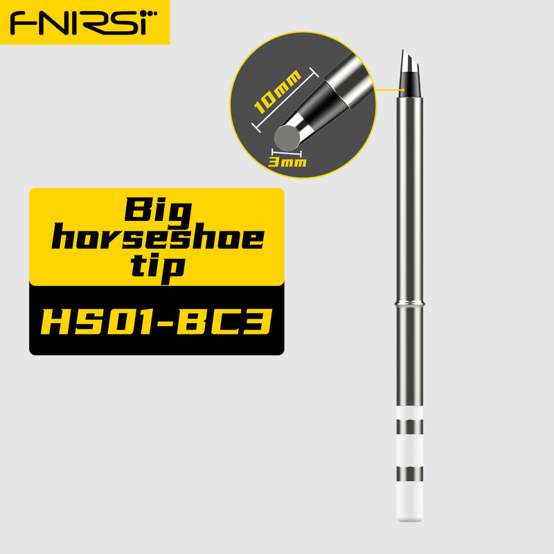 FNIRSI HS-01 ujung besi solder HS01-BC2 B2 ILS KR K65 BC3 Kit stasiun solder bebas timah tipe pemanas Internal