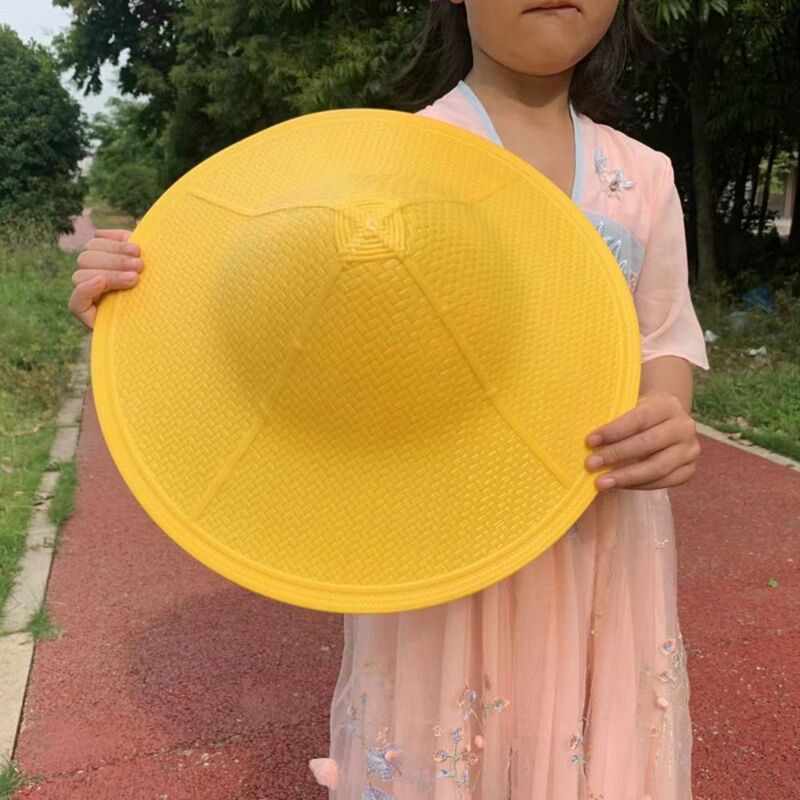 Topi plastik anak-anak, 6 warna, kualitas tinggi 38cm, tahap pertama Juni, topi pertunjukan dansa, topi properti dansa anak-anak