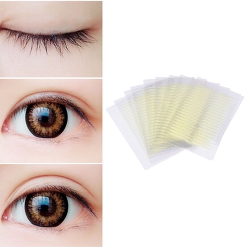 40 Buah Pita Perekat Stiker Kelopak Mata Ganda Bentuk Zaitun Tak Terlihat 3D