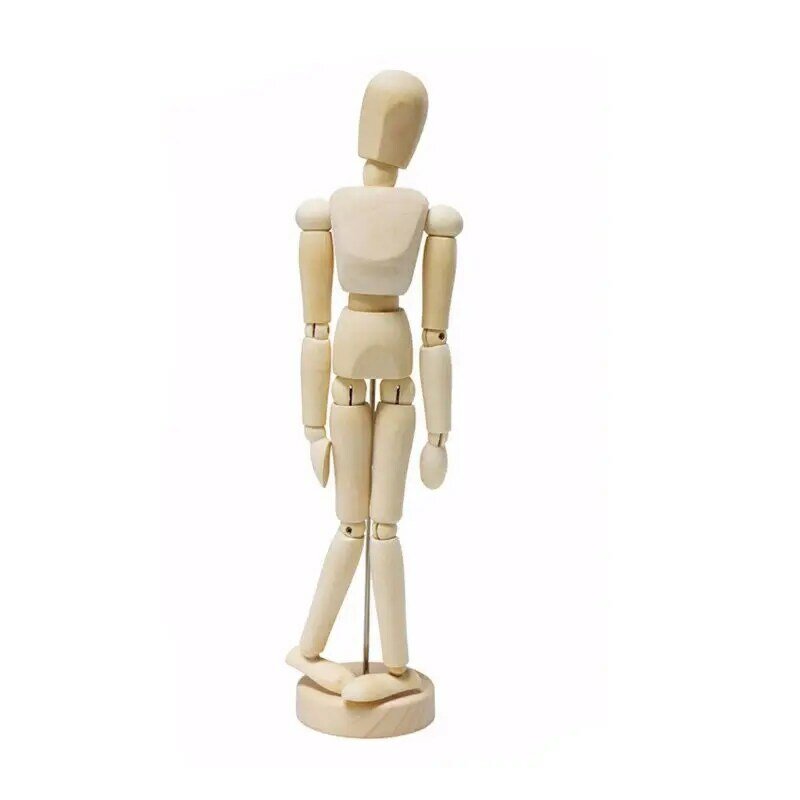 1Pc Artist Movable Limbs Male Wooden Figure Model Mannequin Art Class Sketching