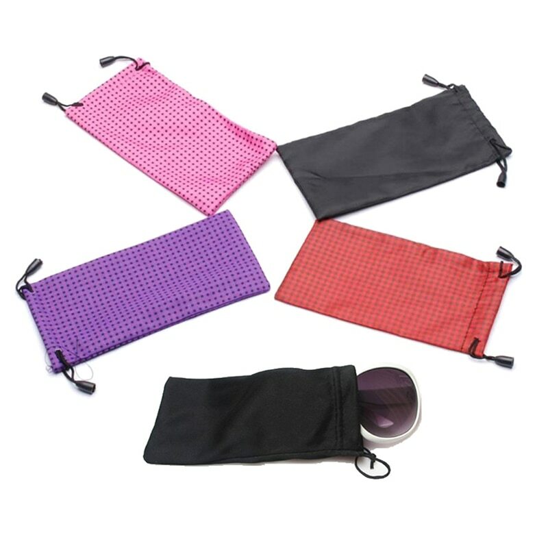 Bolsa de microfibra para gafas de sol, bolsa de almacenamiento para gafas de sol, impermeable, de tela suave, de 1 a 5 piezas