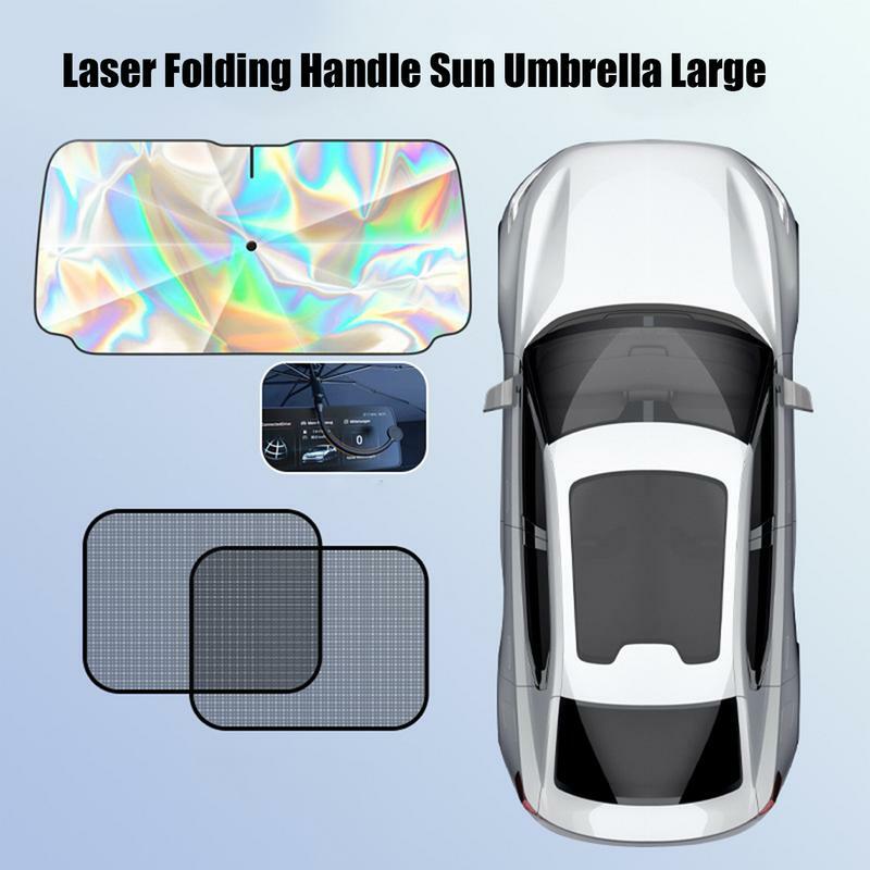 Parasol plegable para parabrisas, cubierta reflectora de bloque, portátil, transpirable, Protector Anti UV, accesorios para sombrilla